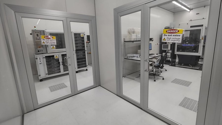 Overview of the experimental area of the Power Devices and Circuits Lab.