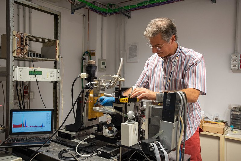 Non-destructive characterization of materials by instrumentation for X-ray fluorescence (XRF) analysis.