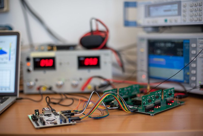 Experimental setup for the characterization of high speed Analog-Digital converters.