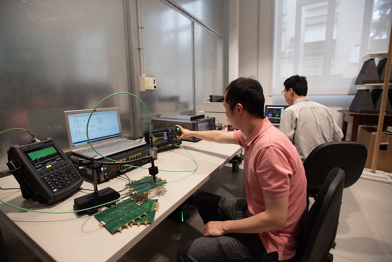 Injection of disturbances in printed-circuit boards by near-field probes.