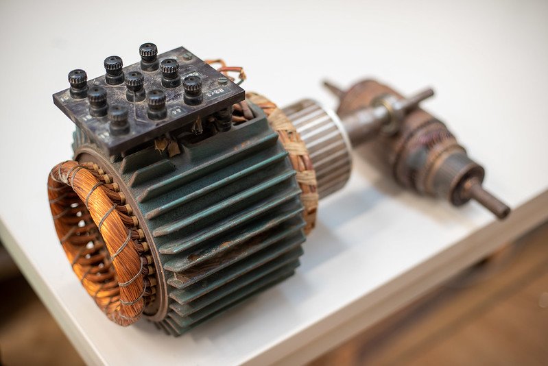 Cross section of induction motor.