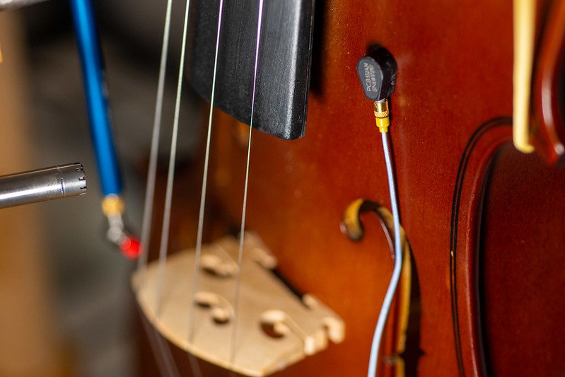 Vibrometric analysis on a violin.