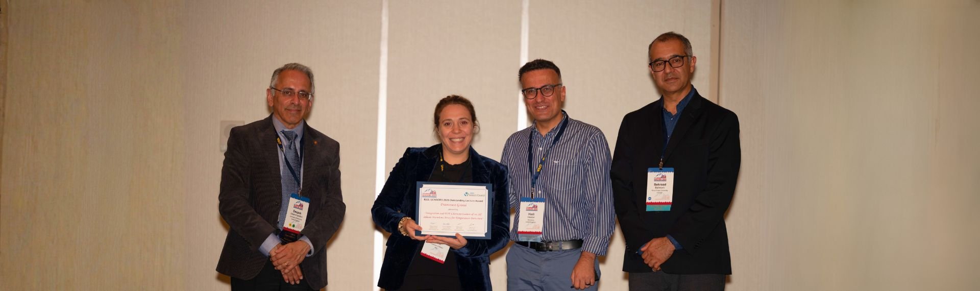 Francesca Grossi vince lOutstanding Lecture Award alla IEEE Sensors 2025