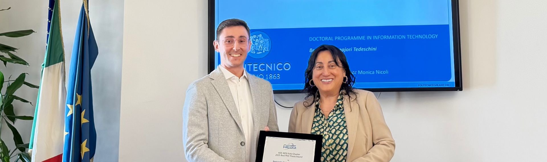 Bernardo Camajori Tedeschi vince il Premio IEEE AESS Italy 2025 per la Migliore Tesi di Dottorato