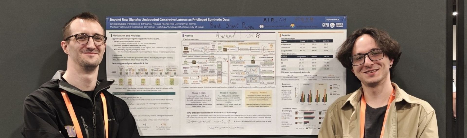 CVPR 2026: Best Short Paper Award a Cristian Sbrolli