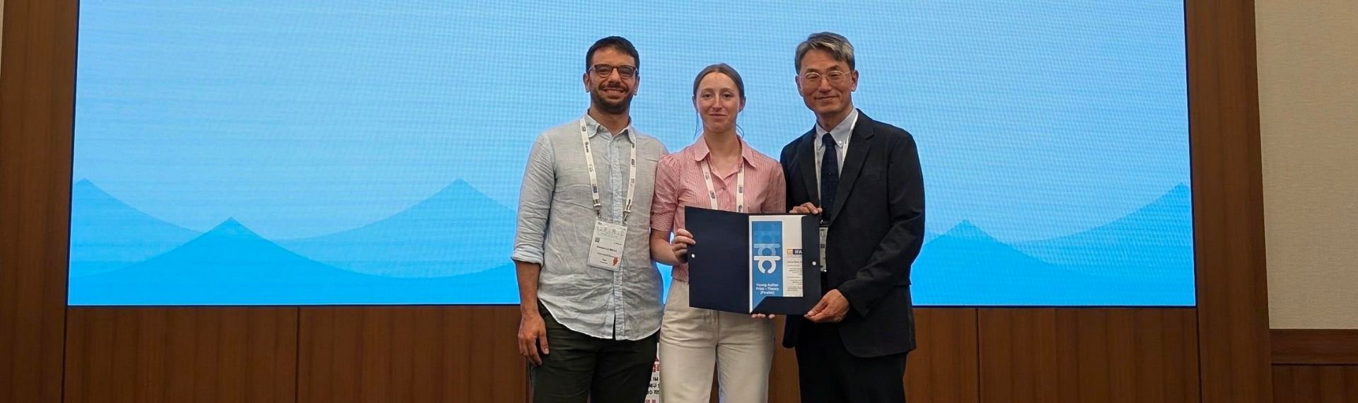 Laura Boca de Giuli finalista per lo Young Author Theory Paper Prize all’IFAC World Congress 2026